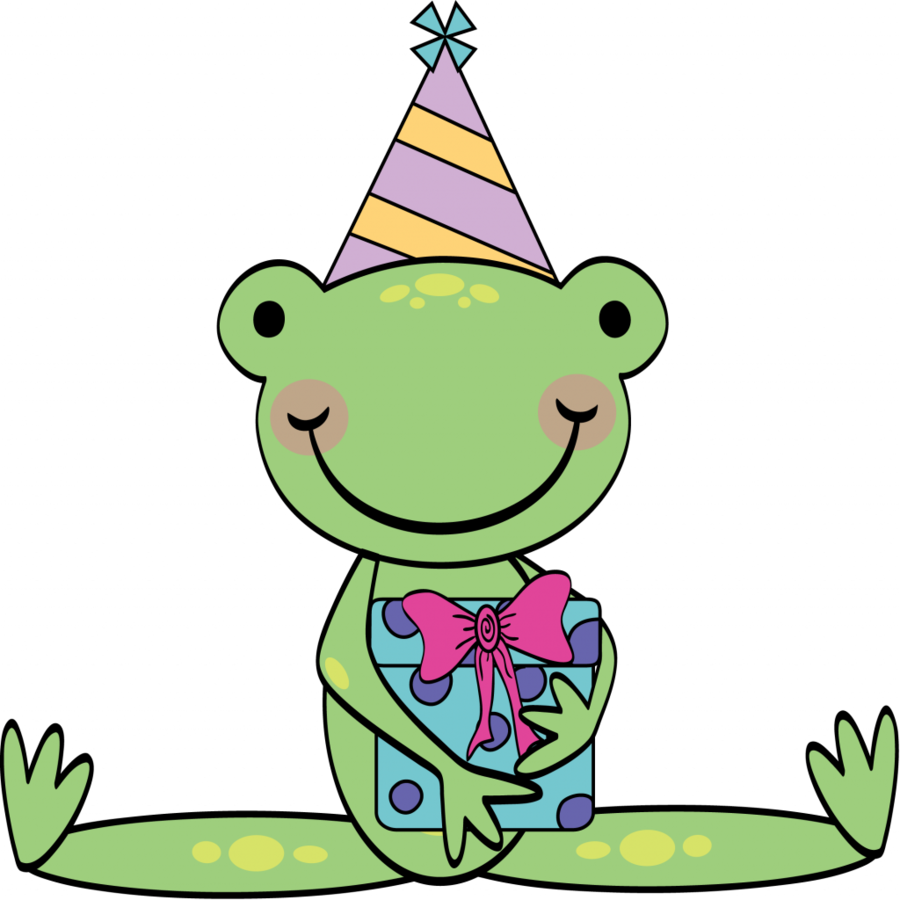 Happy Birthday Frog Png Clipart Frog Birthday Clip - Happy Birthday Frog Clipart (900x900)
