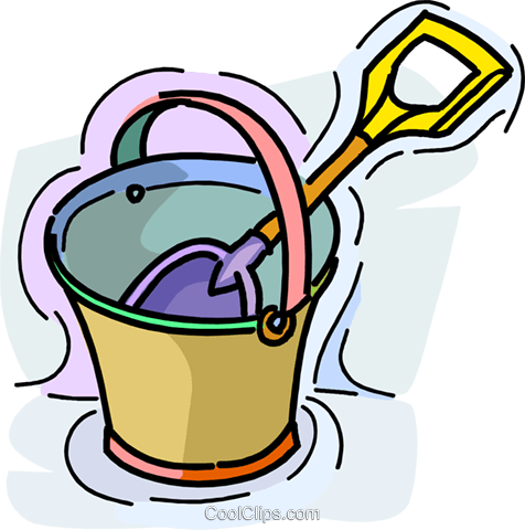 Pail And Shovel Royalty Free Vector Clip Art Illustration - Illustration (476x480)