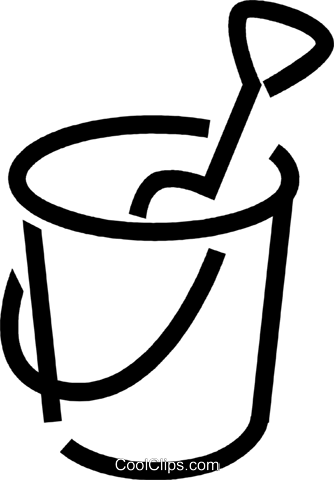 Pail And Shovel Royalty Free Vector Clip Art Illustration - Eimer Und Schaufel Clipart (334x480)