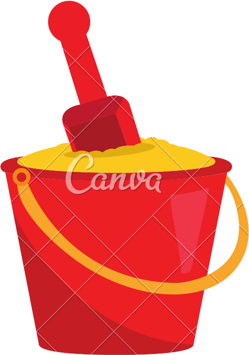 Isolated Sand Bucket And Shovel - Clip Art (800x800)
