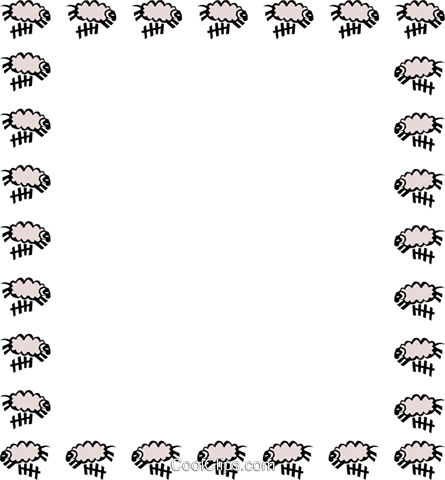 Sheep Clipart Border - Sheep Borders Clip Art (445x480)