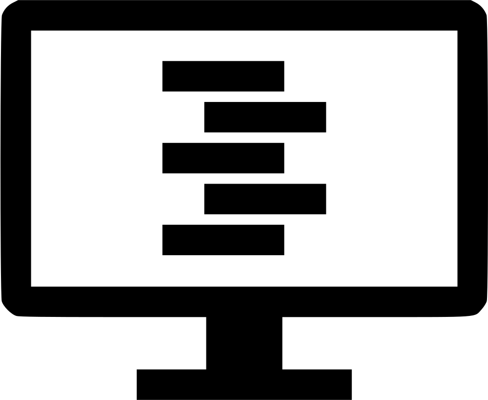 Computer Monitor Lines Program - Web Development Icon (981x804)