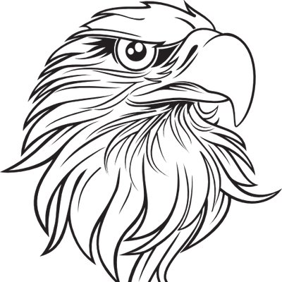 De Zavala Elementary - Aguila Real Blanco Y Negro (400x400)
