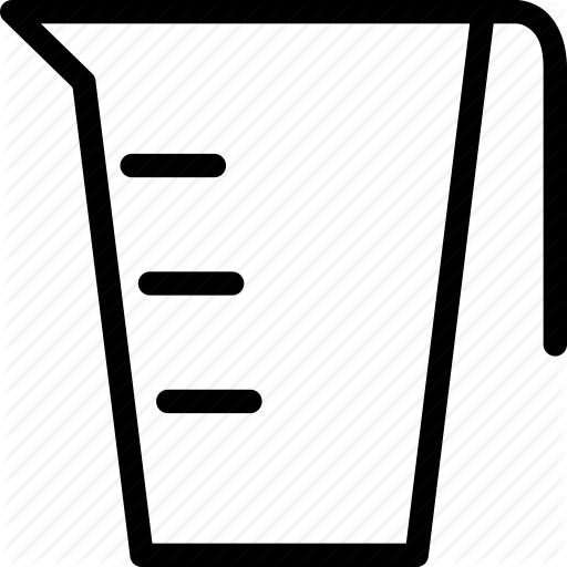 Download Outline Of Measuring Jug Clipart Measuring - Measuring Jug Outline (512x512)