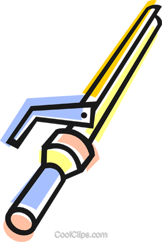 Curling Iron Royalty Free Vector Clip Art Illustration - Clip Art (322x480)