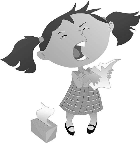 Vomiting And Diarrhea - Sneezing Cartoon (612x573)