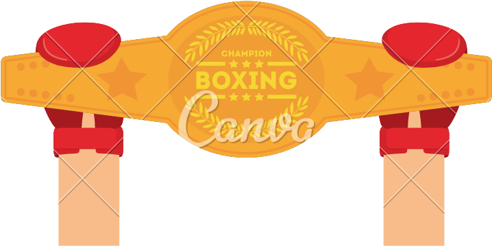 Boxing Championship Belt - Boxer Championship Belt Cartoon (800x748)