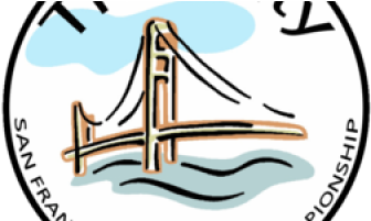 Global Golf Post Supports San Francisco City Championship - Suspension Bridge Clip Art (600x200)