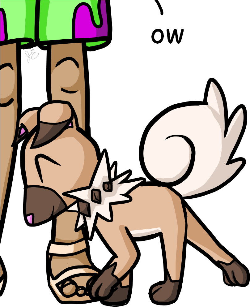 #iwanko Rubs Its Sharp Neck Rocks Against Ppl It Greets - Cartoon (1000x1000)