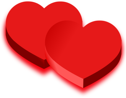 Heart Valentine's Day Love Red - Cuori Clipart (425x340)