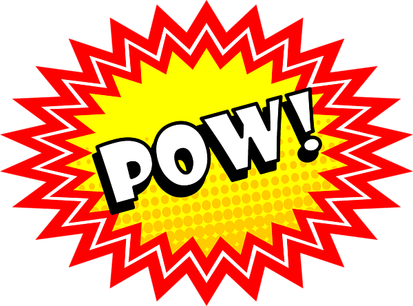 Bleed Area May Not Be Visible - Pow Onomatopoeia (600x444)