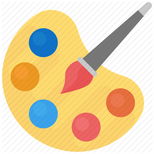 Paint Pallet Png - Painting Palette And Canvas (512x512)