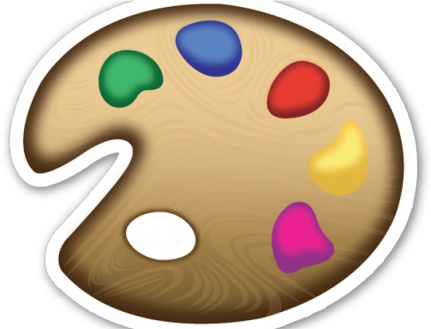 Palette Clipart Real Artist - Emoji Paleta De Pintura (640x480)