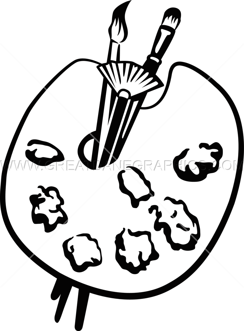 Art At Getdrawings Com Free For Personal - Black And White Artist Palette (825x1117)