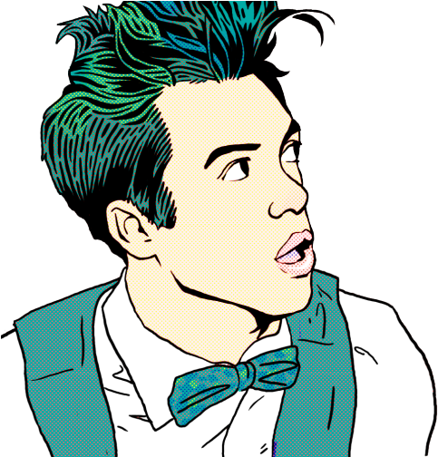 Sing Drawing Brendon Urie - Panic At The Disco Pop Art (500x503)