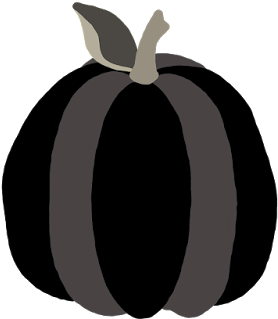 Round Black Color Block Designer Harvest Pumpkin Halloween - Drawing (400x400)