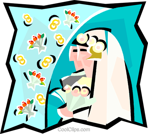 Couple Getting Married Royalty Free Vector Clip Art - Couple Getting Married Royalty Free Vector Clip Art (480x434)