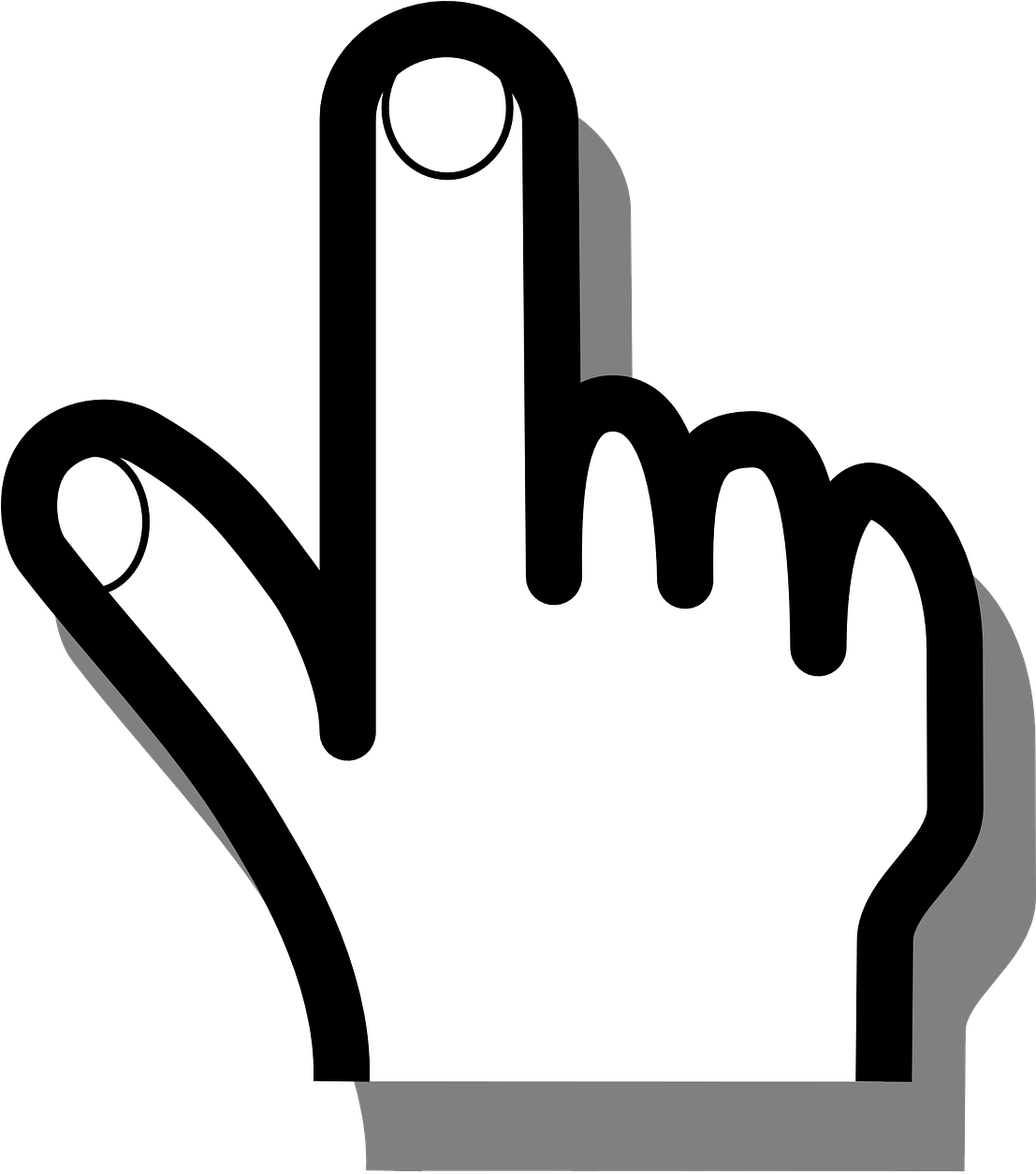 Mouse Pointer Hand Finger Pointing Finger (1106x1280) Png Clipart