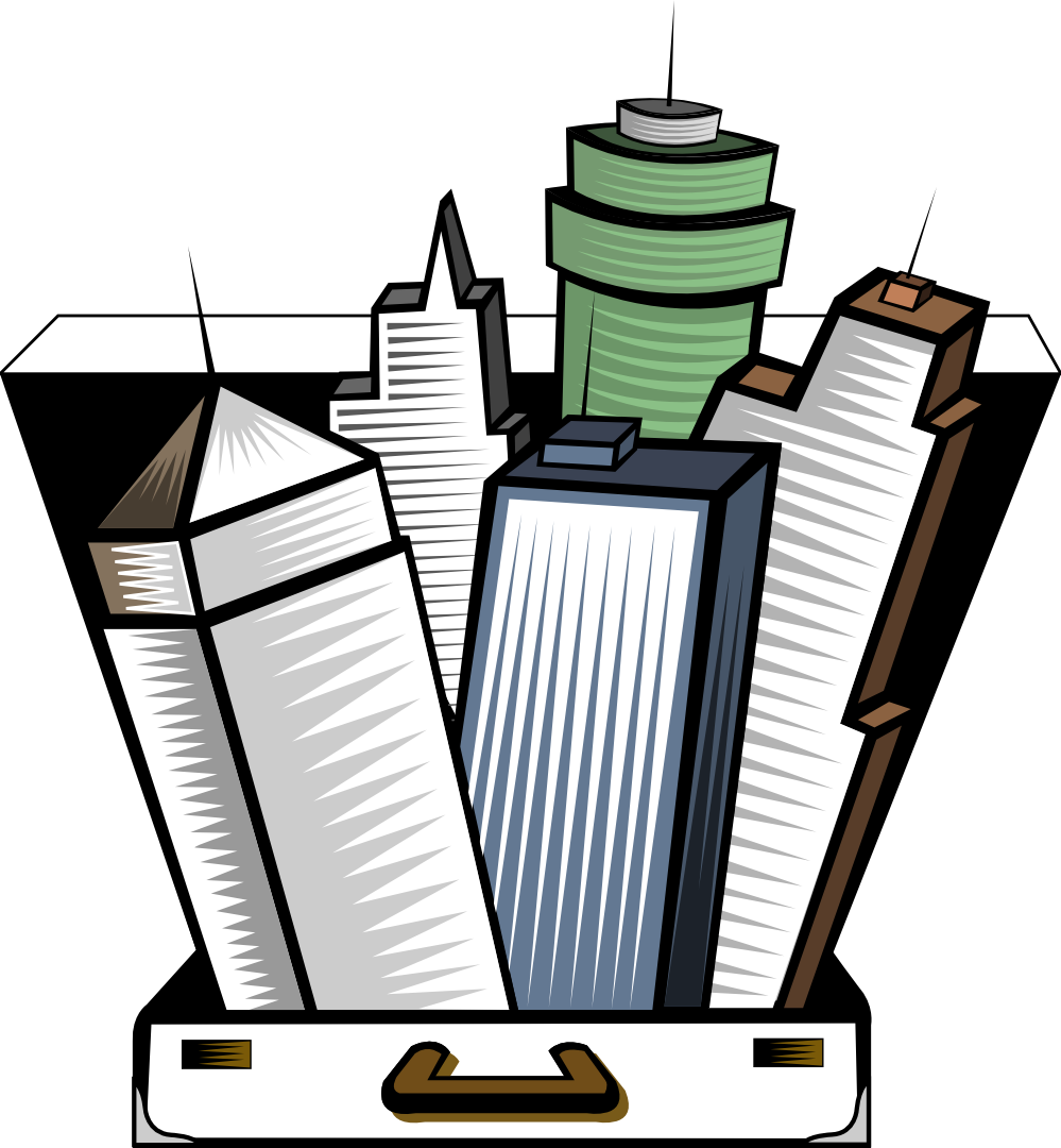 Skyscraper Clipart City Line - Office Building Cartoon (999x1080)