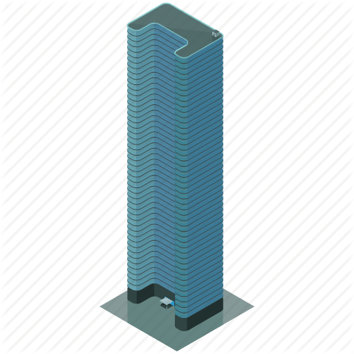 Clip Art Transparent Library Businesses By Roundicons - Skyscraper (512x512)