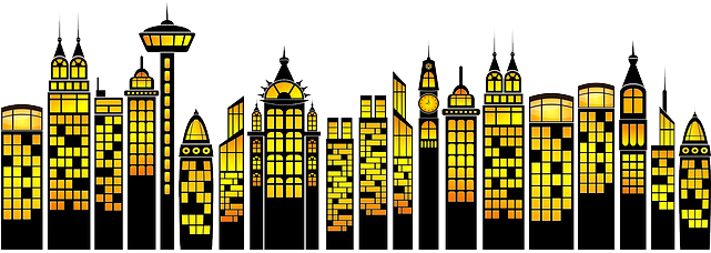 Skyscraper Clipart Gedung - Buildings Clipart (640x320)
