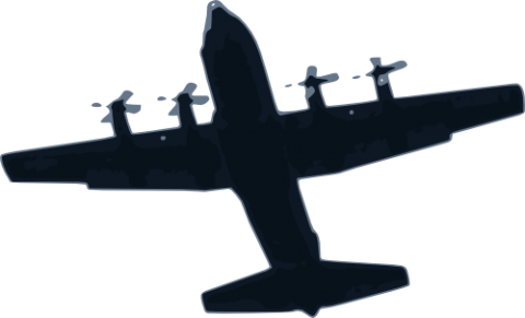 19 C 130 Black And White Stock Huge Freebie Download - C 130 Vector (480x291)