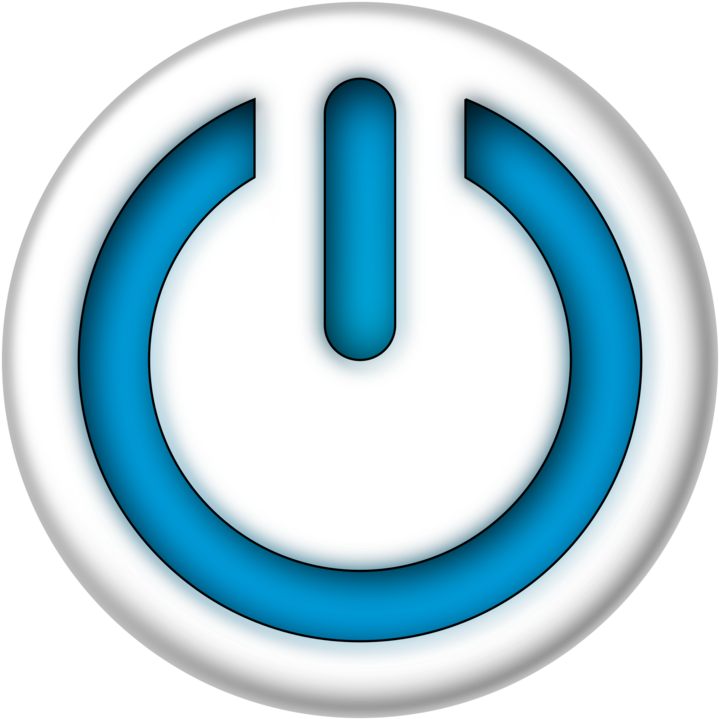 When You Feel Powerless - Blue Power Button Png (750x750)