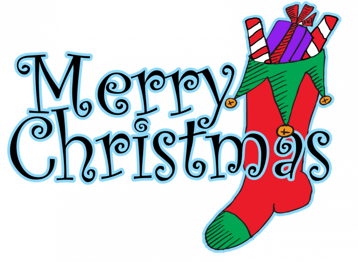 Merry Christmas And Happy New Year Letters - Merry Christmas Clipart (728x534)