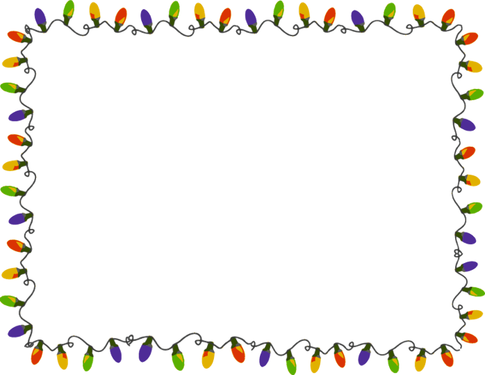 Christmas Lights Png Images - Border Clipart (698x539)