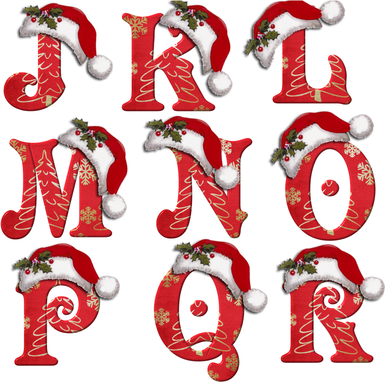 Flores Y Letras Para Decoupage - Moldes De Letras Navideñas (800x800)