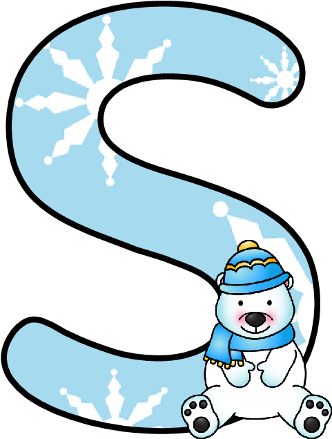 Ch B *✿* Alfabeto Winter De Kid Sparkz Polar Region, - Alfabeto Winter De Kid Png (521x672)