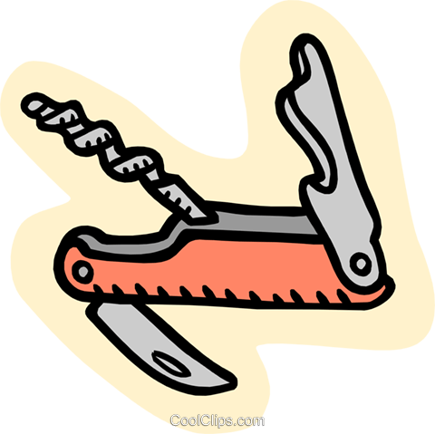 Pocket-knife Royalty Free Vector Clip Art Illustration - Pocket-knife Royalty Free Vector Clip Art Illustration (480x479)