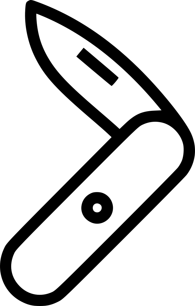 Pocket Knife Comments - Line Art (626x980)