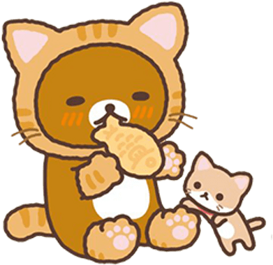 Rilakumma Fish Cat - 拉 拉 熊 貼圖 (400x400)