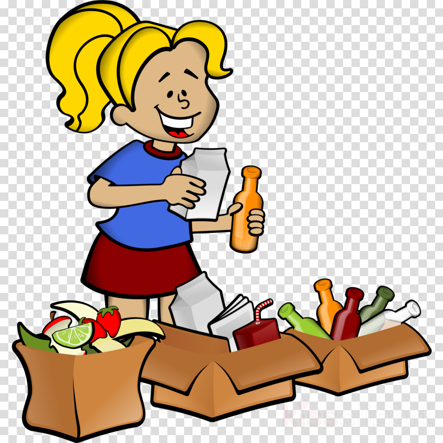 Download Taking Care Of The Environment Clipart Natural - Separating Trash Clipart (900x900)