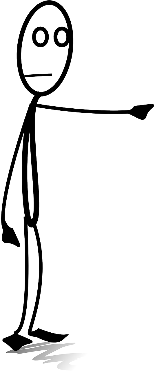 Pointing,hand,index Finger,stickman,stick Figure,matchstick - Im Sorry With Flower From Him To Her Card (640x1280)