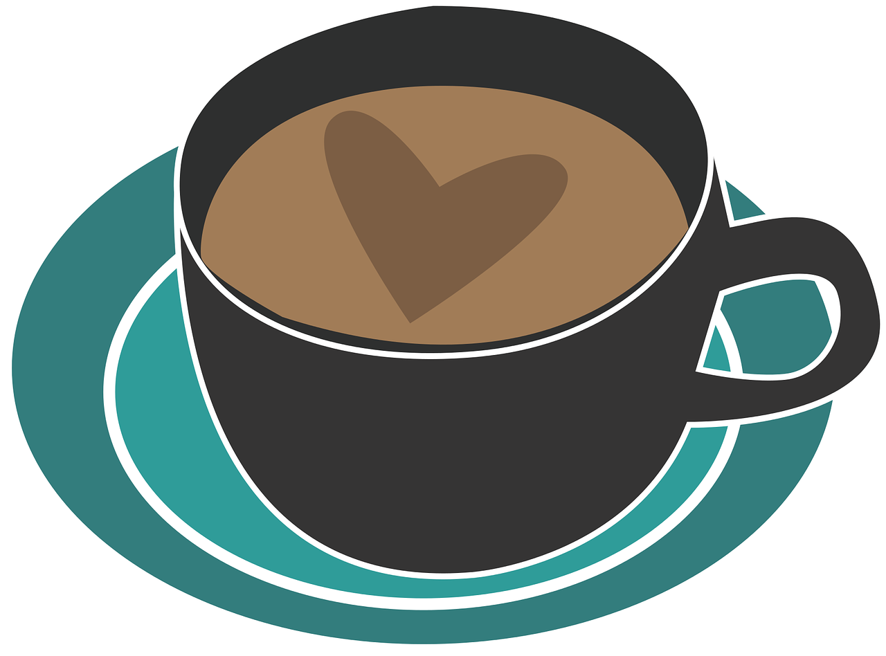 Clip Art Freeuse Download Cafe Vector Cappuccino Cup - Coffee (1280x948)