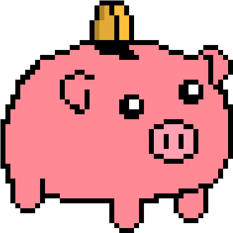 Piggybank - Piggy Bank Pixel Art (620x580)