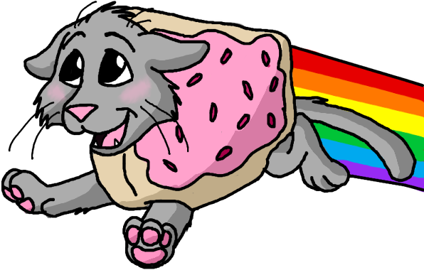Pop Tart Clipart Trat - Nyan Cat (600x541)