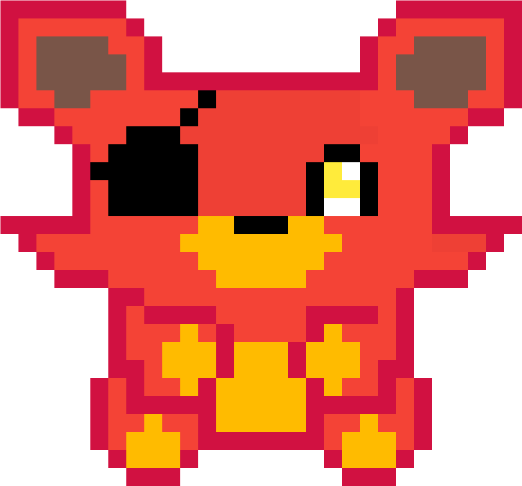 Cute Foxy Plushi By Paulroblox6011 - Pixel Art Foxy Plush (1184x1184)