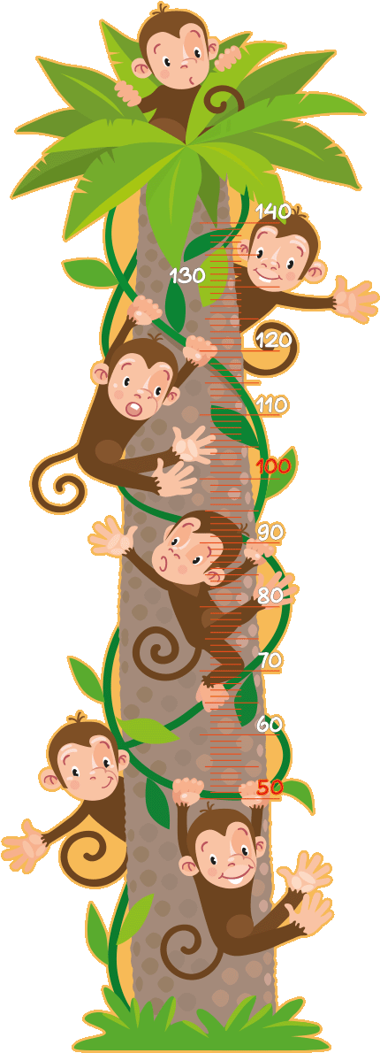 Sticker Toise 6 Singes Marrants Ambiance Sticker Col - Scimmie Divertenti Vignette Di Scimmie (1200x1200)