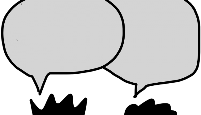 Dialogue Entre Deux Personnes Clipart - Reported Speech (672x372)