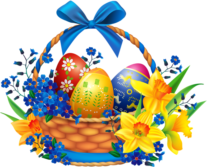 Pasen-rb - Png Clipart Flower Basket Png (800x715)