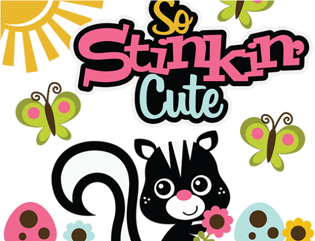 Skunk Clipart Svg - Stinkin Cute (640x480)