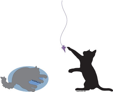 Signs Of Pain - Silhueta Gatinhos Em Png (397x342)