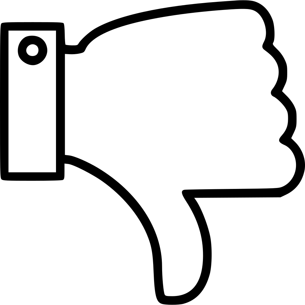 Png File - No Like White Icon Png (980x980)