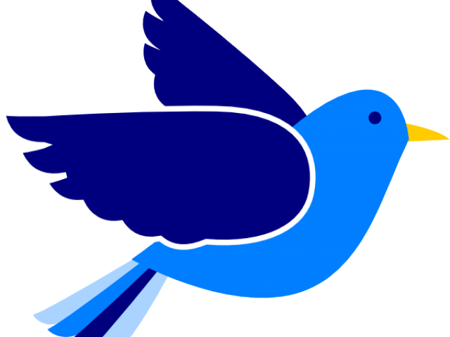 Bluebird Clipart Blue Bird - Blue Bird Flying Clipart (640x480)