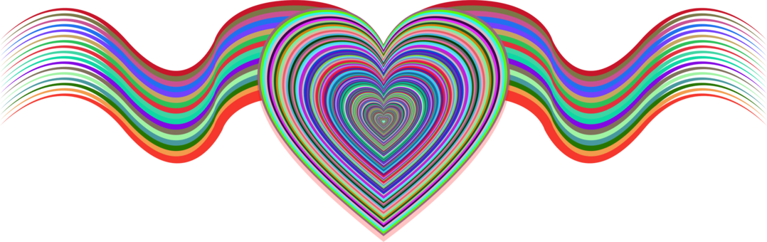 Heart Ribbon Computer Icons Pdf Love - Ribbon Heart Clipart Png (1078x340)