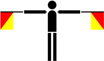 International Maritime Signal Flags Flag Semaphore - Railway Flags Clip Art (374x340)