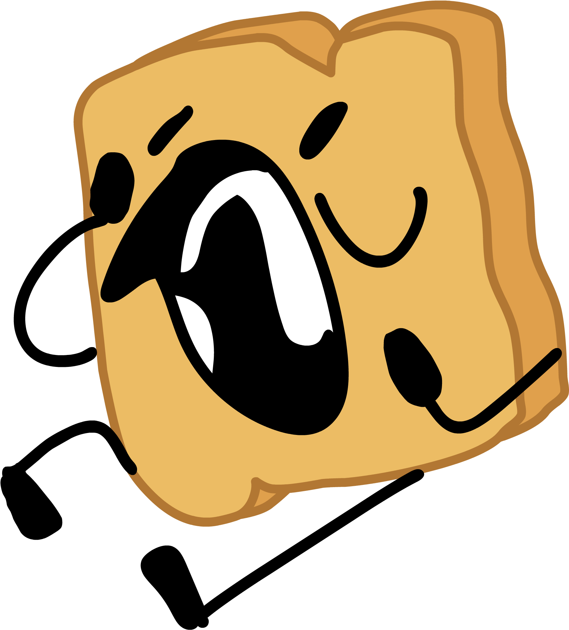 Clip Art Library Black And White Scared Girl Clip Art - Bfdi Woody (1898x2032)